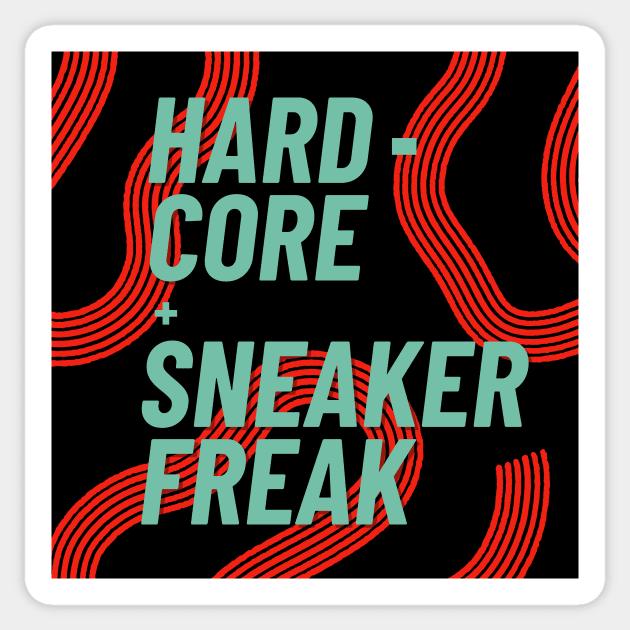 Hard-core Sneaker Freak with Paolo Veronese Green Typography Sticker by 45 Creative Club